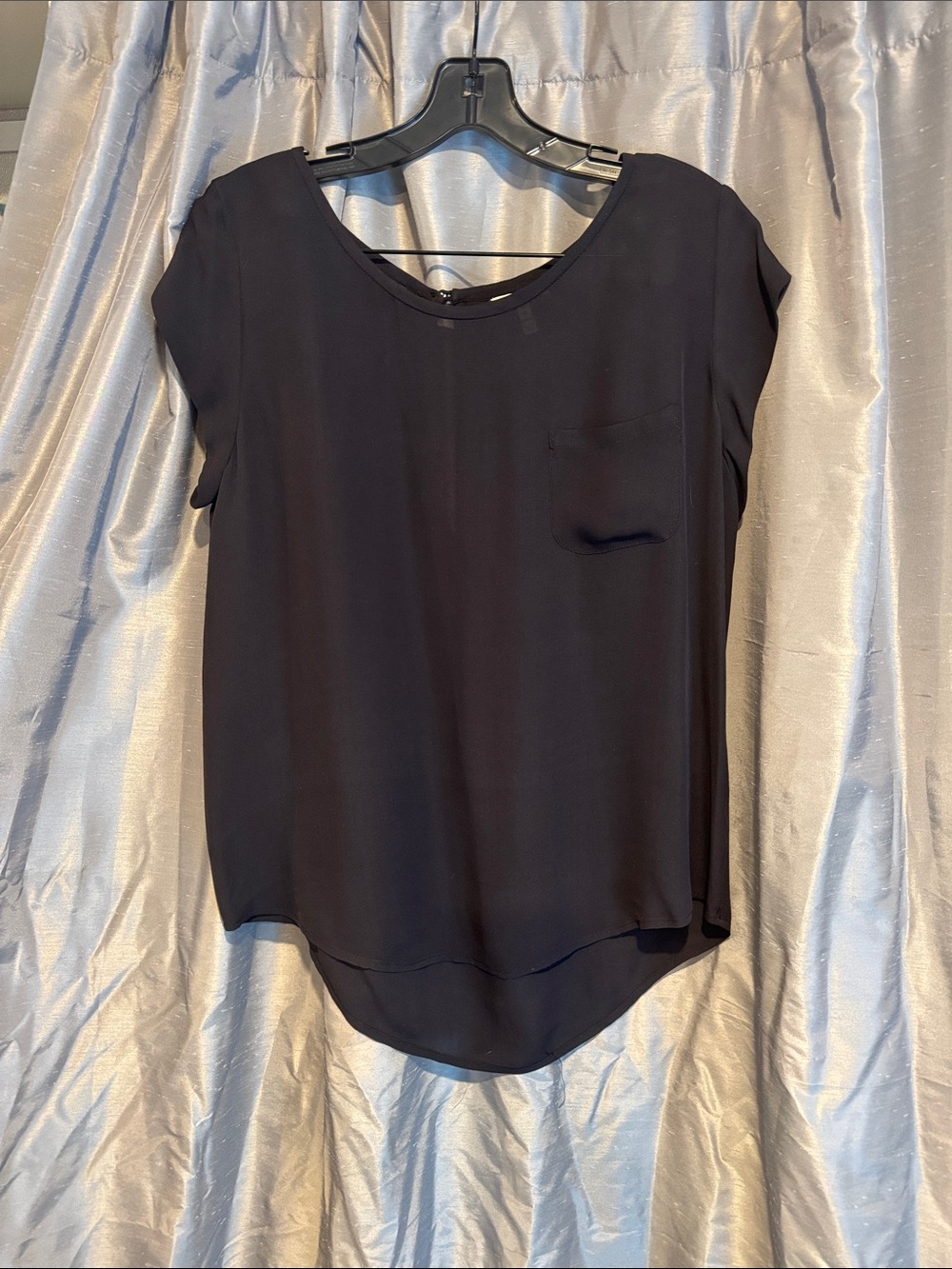 Joie Silk Black Cap Sleeve Blouse Size Medium